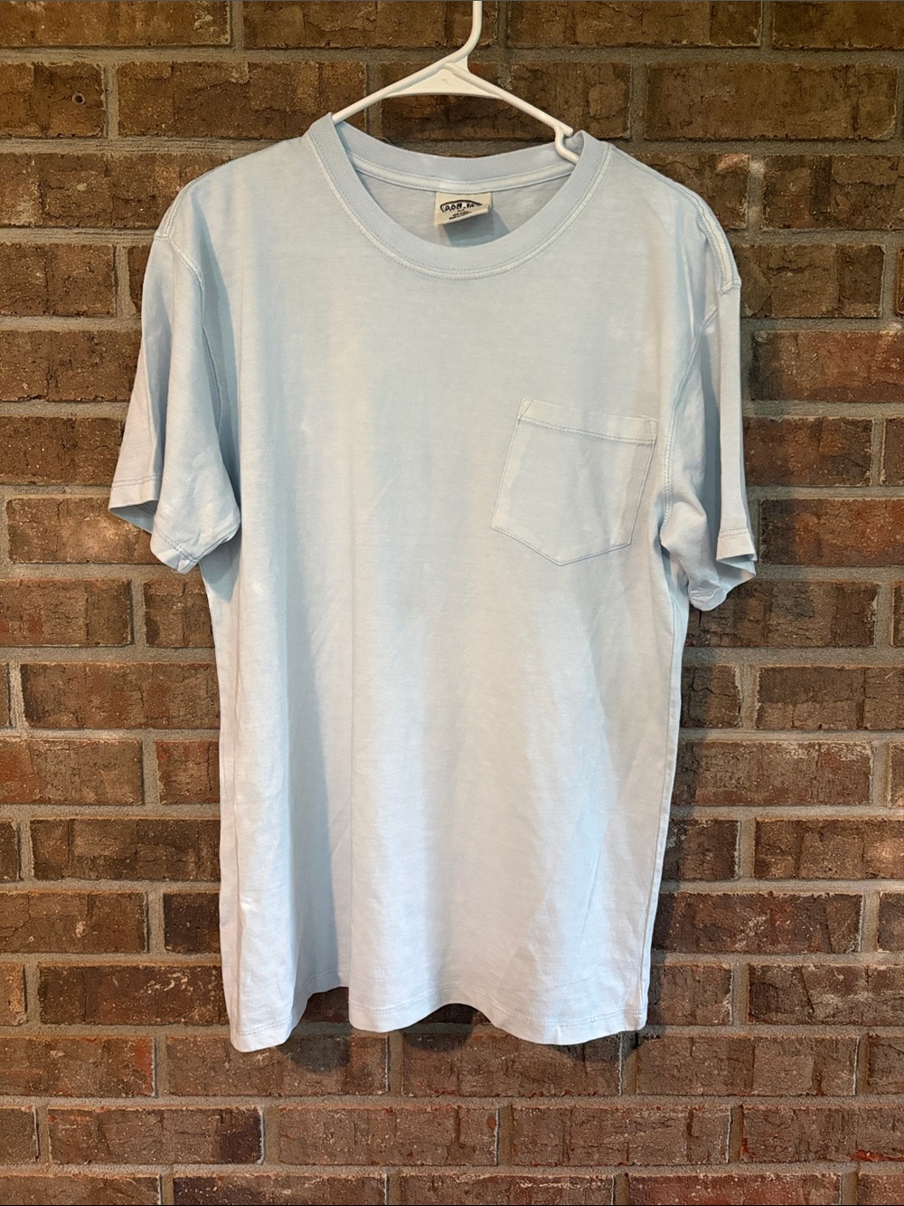 Ron Jons Unisex Surf Shop Comfort Colors Men's Pocket Tee in Pale Blue